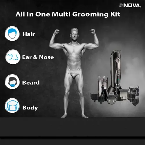 Nova 8 in 1 Grooming Kit with 14 length Setting, Black (NG-1149) 7 Nova 8 in 1 Grooming Kit with 14 length Setting, Black (NG-1149)
