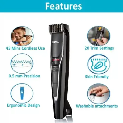 Nova Trimmer with 20 Length Setting, Black (NHT-1091) 2 Nova Trimmer with 20 Length Setting, Black (NHT-1091)