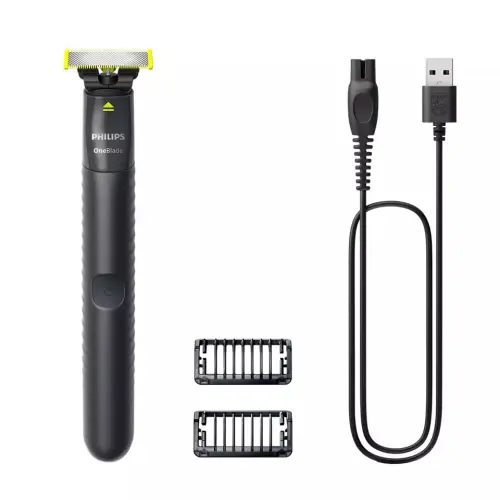 Philips One Blade Beard Trimmer with 3 Length Setting, Charcoal Gray (QP1424/10)