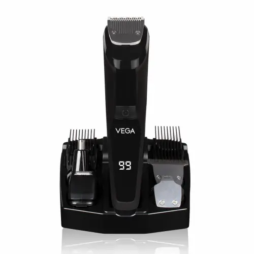 Vega 9 in 1 Multi Grooming Kit with 4 Length Setting, Black (VHTH-21)