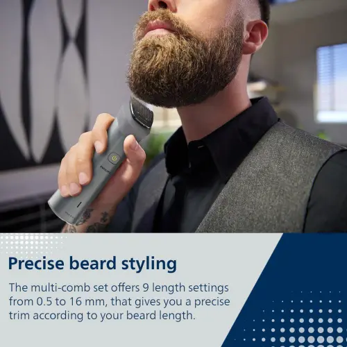Philips Series 5000 13 in 1 Grooming Kit with 9 length Settings, Beard Sense Technology, Silver (MG5930/65) 4 Philips Series 5000 13 in 1 Grooming Kit with 9 length Settings, Beard Sense Technology, Silver (MG5930/65)