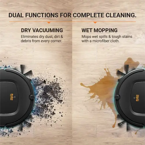 Eureka Forbes Robo Vac N Mop Pro Vacuum Cleaner with Smart App Control, Long Battery Life (Black) 3 Eureka Forbes Robo Vac N Mop Pro Vacuum Cleaner with Smart App Control, Long Battery Life (Black)