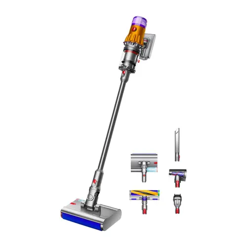 Dyson V12s Detect Slim Submarine Wet and Dry Vacuum Cleaner with Root Cyclone Technology, Powerful Suction, Docking Station (Yellow/Nickel, 448793-01)