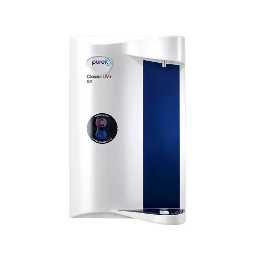Pureit Classic UV+ G2 Water Purifier with Advanced 4-Stage Purification, Smartsense Indicators, Advance Voltage Fluctuation Guard (White)