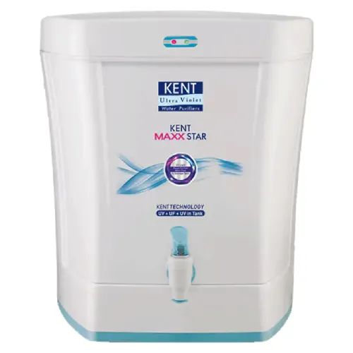 Kent MAXX STAR UV Water Purifier with In-Tank UV Disinfection, 7 Litres, ABS Material Construction, Activated Carbon Pre-filter