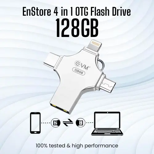 EVM Enstore 4 in 1 OTG FlashDrive 128GB 2 EVM Enstore 4 in 1 OTG FlashDrive 128GB