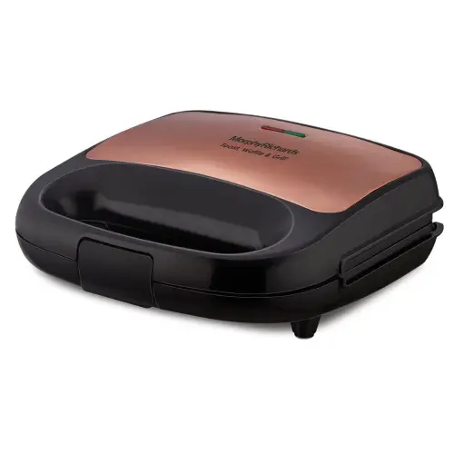Morphy Richards Sandwich Toaster with TWG (Toast Waffle Grill) , Interchangeable Plates, Rapid Cooking Technology (Luxe Rose)