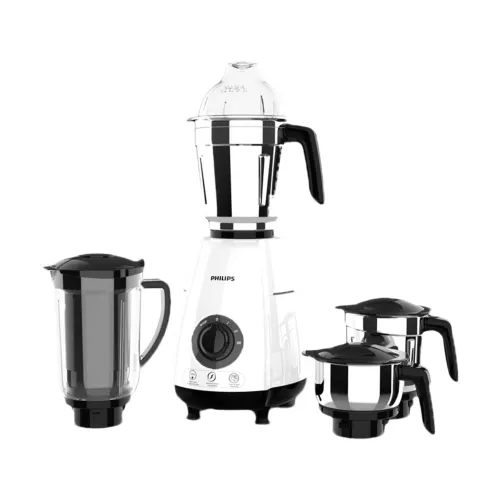 Philips Hulk Mixer Grinder 1000W | 4 Leak-Proof Jars | Dishwasher Safe | Easy Assembly | Fine Grinding in 90 Sec (White, HL7703/00)