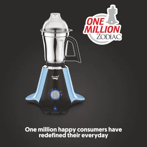 Preethi Taurus Pro 3 Jars Mixer and Grinder with Blue Finish, 3 Speed Settings, Stainless Steel Jar and Blade (Blue) 9 Preethi Taurus Pro 3 Jars Mixer and Grinder with Blue Finish, 3 Speed Settings, Stainless Steel Jar and Blade (Blue)