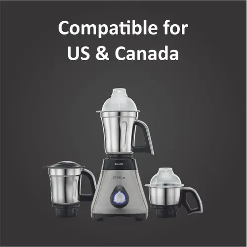 Preethi Supreme Steel Mixer with 3 Jars, Rotary Switch, 3 Speed Settings Control, Stainless Steel Jars (Black & Steel) 7 Preethi Supreme Steel Mixer with 3 Jars, Rotary Switch, 3 Speed Settings Control, Stainless Steel Jars (Black & Steel)