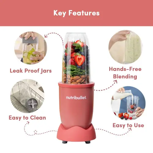 Nutribullet 900 Watts Blender with Leak Proof jars, Easy to Use, Hands Free Blending (NB9-1249ABG, Matte Burgundy) 6 Nutribullet 900 Watts Blender with Leak Proof jars, Easy to Use, Hands Free Blending (NB9-1249ABG, Matte Burgundy)