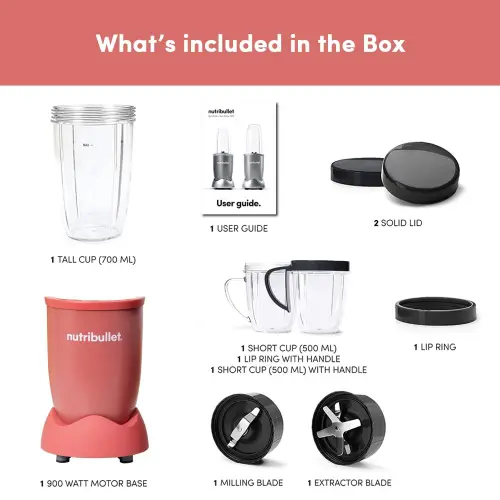 Nutribullet 900 Watts Blender with Leak Proof jars, Easy to Use, Hands Free Blending (NB9-1249ABG, Matte Burgundy) 9 Nutribullet 900 Watts Blender with Leak Proof jars, Easy to Use, Hands Free Blending (NB9-1249ABG, Matte Burgundy)