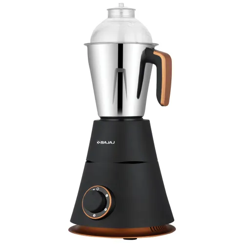 Bajaj Ninja Series Virtue 4 Jars Mixer Grinder with 750 Watts, Overload Protection, Non-Slip Feet (Black)