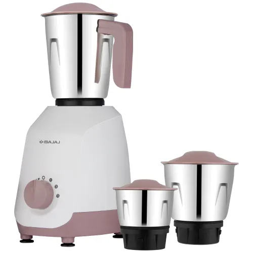 Bajaj Ninja Series Gracio Lilac 500 Watts Mixer Grinder with 3 Jars, 20000 RPM, 4 Speed Setting (GRACIO500WLILAC)