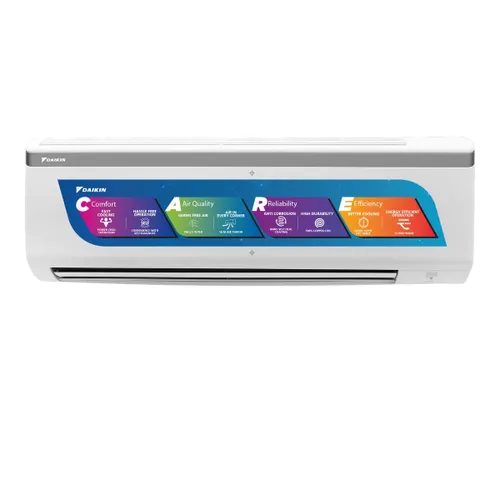 Daikin Standard Series 0.8 Ton 3 Star Fixed Speed Split AC | 100% Copper | PM 2.5 Filter | Coanda Airflow | Fast Cooling | Power Chill Operation (FTL28U, White)