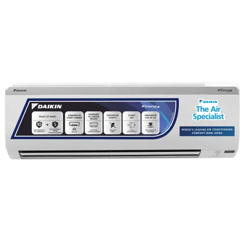 Daikin Premium Series 1.5 Ton 3 Star Inverter Split AC | 100% Copper | PM 2.5 Filter | Coanda Airflow | Dew Clean Technology | Power Chill Operation (FTKL50U, White)