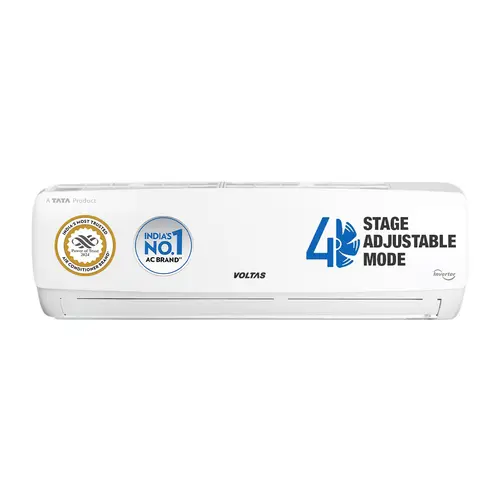 Voltas 1 Ton 3 Star Inverter Split AC | 100% Copper | 4 in 1 Adjustable Cooling | Anti Dust Filter | Super Silent Operation (123V Vectra Elegant, White)