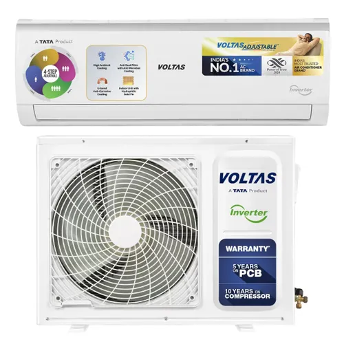 Voltas 2 Ton 3 Star Inverter Split AC | 100% Copper | 4 in 1 Adjustable Cooling | Anti Dust Filter | Low Noise Level (243V Vectra Elite, White)