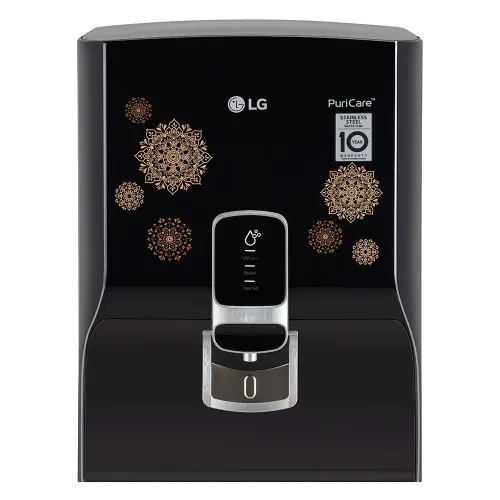 LG 8 Litres RO+UV Water Purifier with Stainless Steel Tank, Mineral Booster, Wall Mount (Black, WW155NPB)