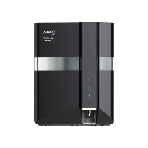 Pureit Revito Max RO+MF+UV-in-tank + Mineral Enriched Wall Mount Water Purifier, 8 stage Purification with Smart Sense Indicators (Black)