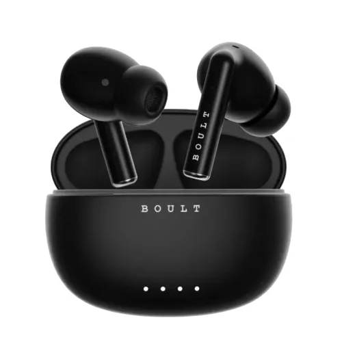 Store Display Unit - Boult K35 TWS Earbuds with Quad Mic ENC, 40 ms Low Latency, Touch Controls, AI Voice Assistant, Premium Finish (Black)