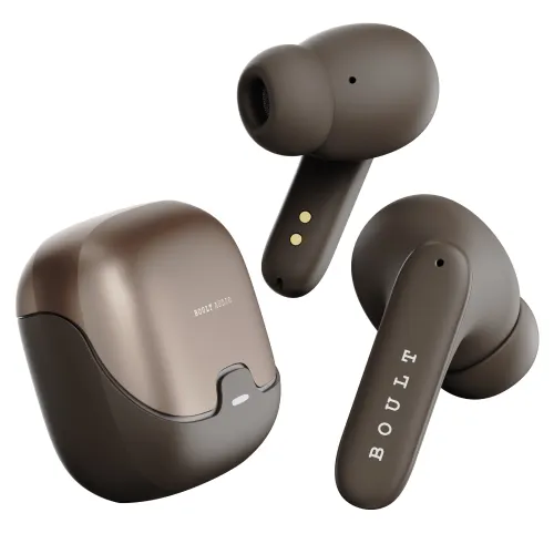 Store Display Unit - Boult X70 True Wireless ANC Earbuds with IPX5 Water Resistance, Immersive Gaming Experience, EQ Modes, AI Voice Assistant (Brown)