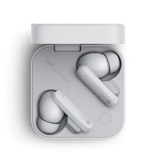 CMF by Nothing Buds Pro 2 with Dual Device Connection, IP55 Dust and Water Resistance, 50dB Hybrid Active Noise Cancellation, Smart Dial (Light Grey)