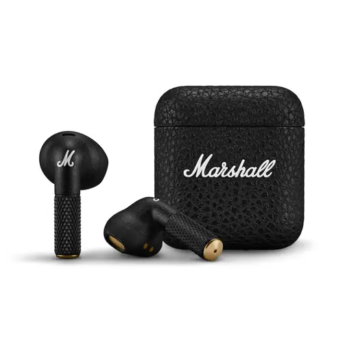 Marshall Minor IV True Wireless In-Ear Earbuds with 12 mm Drivers, IPX4 in Earbuds, upto 30 Hours of Wireless Playtime (Black)