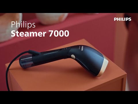 Philips Handheld Steamer with Horizontal steaming, Detachable water tank, On/off Switch (Deep azur, STH7020/20)