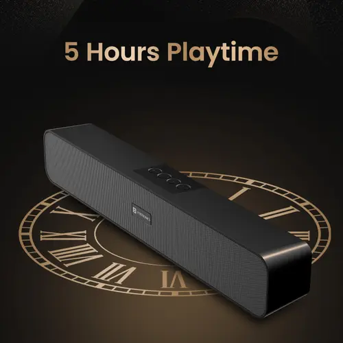 Portronics Decibel 24 Bluetooth 5.3 Wireless 10W HD Sound with Built in Mic Portable Speaker (Black) 5 Portronics Decibel 24 Bluetooth 5.3 Wireless 10W HD Sound with Built in Mic Portable Speaker (Black)