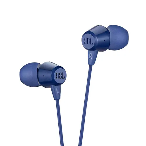 JBL T50HI Earphones with Mic (Blue)