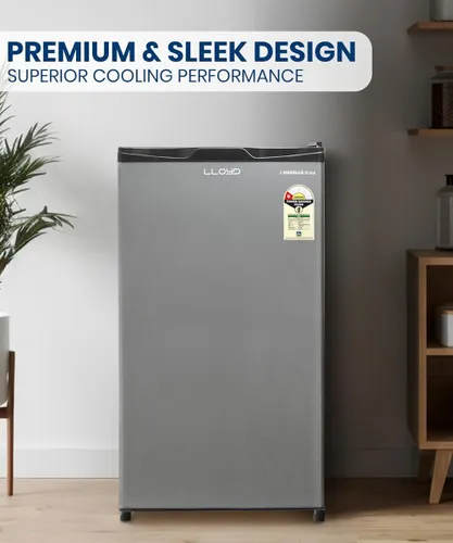 Lloyd 92 Litres 1 Star Direct Cool Single Door Mini Refrigerator (Grey Metallic)