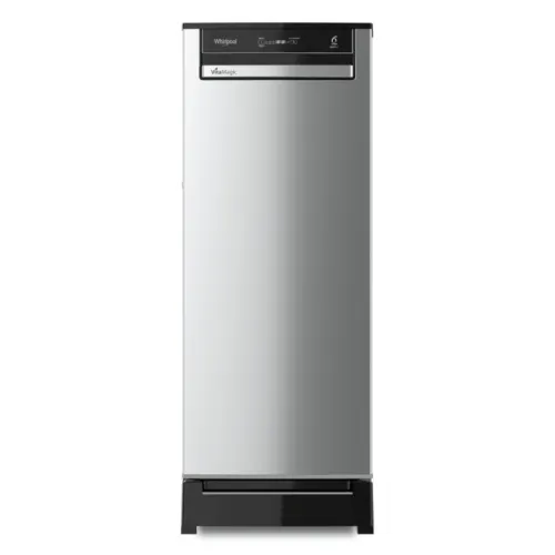 Whirlpool Vitamagic Pro 192 Litres 3 Star Direct Cool Single Door Inverter Refrigerator with Auto Defrost Technology (215VMPROPRM3SASZ, Alpha Steel)