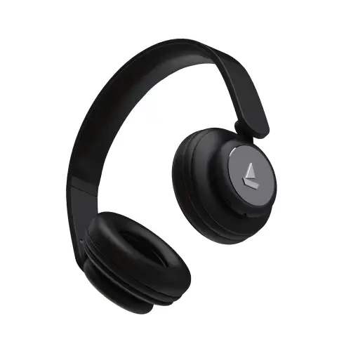 boAt Rockerz 450 Bluetooth Headphone with 40mm premium drivers, Upto 15 Hours Playback, HD Immersive Audio (Luscious Black)