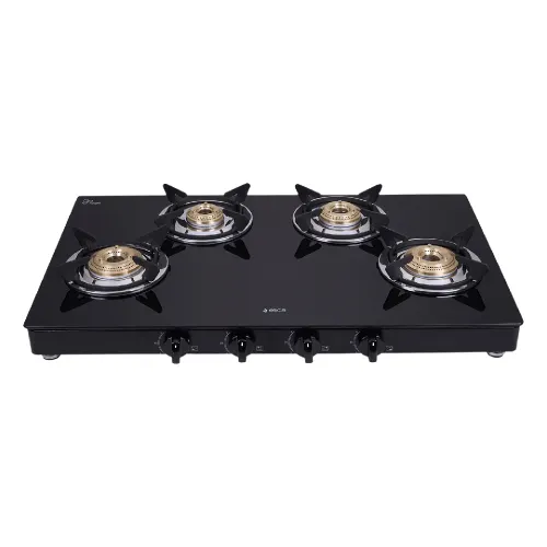 Elica 774 CT (DT Series) 4 Burner Manual Gas Stove (Black)