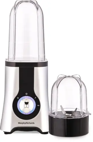 Morphy Richards 2 in 1 Blender Master with 24000 RPM, Multifunctional Blender, 400W Copper Motor, 2 Speed Control (Silver)