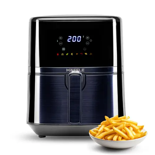 Hafele NOIL Lite 4.5 Litres Digital Air Fryer with 8 Pre-Set Programmes, Touch Panel, Time and Temperature Control, Keep Warm Function (Black)