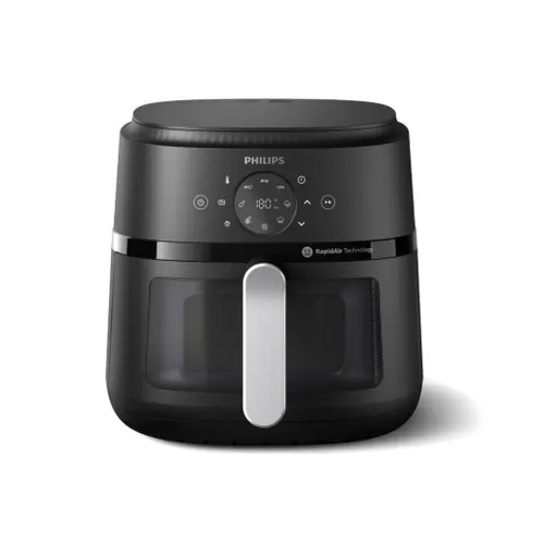 Philips NA221/00 Digital Air Fryer | 4.2L Capacity | 1500W | Rapid Air Technology | Adjustable Time & Temperature | LED Display | Black