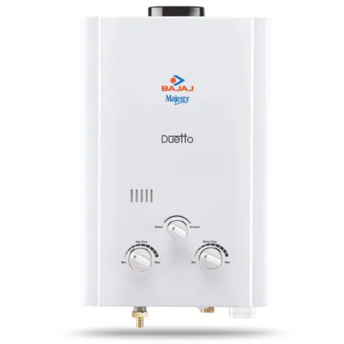 Bajaj Geyser Majesty Duetto Gas Water Heater with Oxygen Depletion Sensor, Flame Failure Device (LPG)
