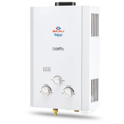 Bajaj Geyser Majesty Duetto Gas Water Heater with Oxygen Depletion Sensor, Flame Failure Device (LPG)