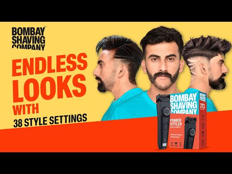 Bombay Shaving Company Power Styler Beard Trimmer with 38 Length Settings, 120 Min Runtime (Black)