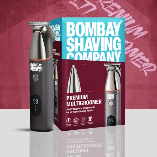 Bombay Shaving Company Premium Multi Grooming Trimmer with Multi Styling Rotary Comb, 90 Min Runtime (Silver)