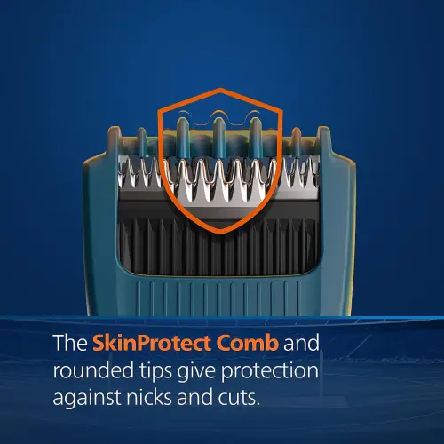 Philips Trimmer Co-designed by Virat with Skin Protect Comb, Dura Power Technology, Blue (BT1230/88) 4 Philips Trimmer Co-designed by Virat with Skin Protect Comb, Dura Power Technology, Blue (BT1230/88)