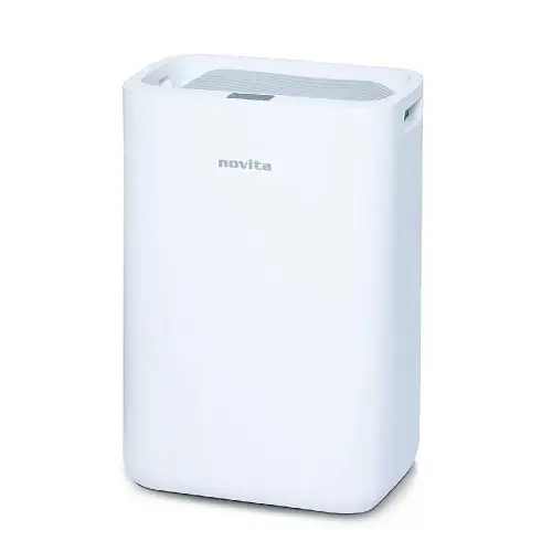 Origin Novita Dehumidifier with Auto Restart and Auto Resume Function, Silent Operation, Semi Air Purification, Light Weight, Switch Off Timer (White)