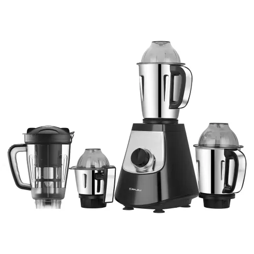 Bajaj Military Series Evoque 1000W Mixer Grinder with 4 Jar | 3-Speed Control With Pulse Effect Mixie (Jet Black)