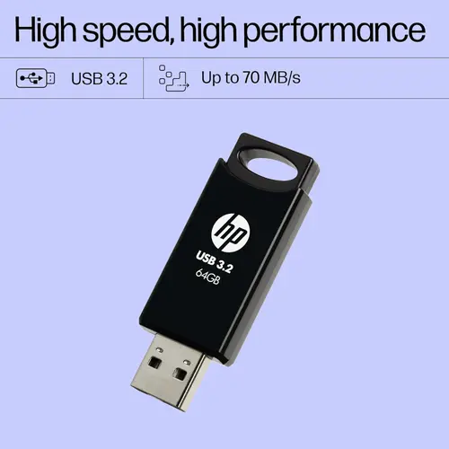 HP 712w 64GB USB 3.2 Flash Drive - Black (7Z375AA) 2 HP 712w 64GB USB 3.2 Flash Drive - Black (7Z375AA)
