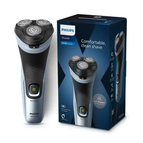 Philips 3000 Series Shaver with SkinProtect Technology, Pop-up Trimmer, 3D Flex Heads, Grey (X3063/03)