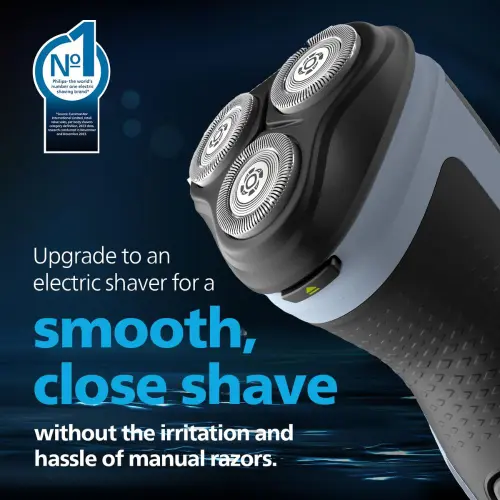 Philips 3000 Series Shaver with SkinProtect Technology, Pop-up Trimmer, 3D Flex Heads, Grey (X3063/03)
