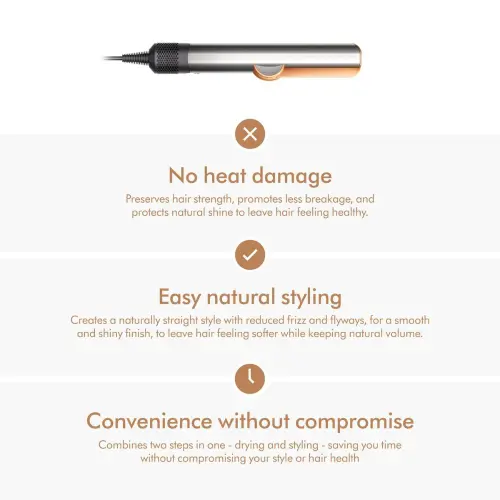Dyson Airstrait Hair Straightener with No Heat Damage Technology, Bright Nickle & Bright Copper (408213-01) 11 Dyson Airstrait Hair Straightener with No Heat Damage Technology, Bright Nickle & Bright Copper (408213-01)