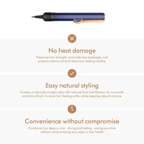 Dyson Airstrait Hair Straightener with No Heat Damage Technology, Prussian Blue & Rich Copper (408235-01) 4 Dyson Airstrait Hair Straightener with No Heat Damage Technology, Prussian Blue & Rich Copper (408235-01)